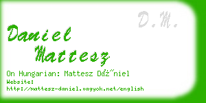 daniel mattesz business card